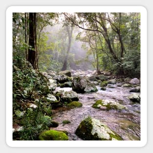 Misty Mountain Stream Sticker